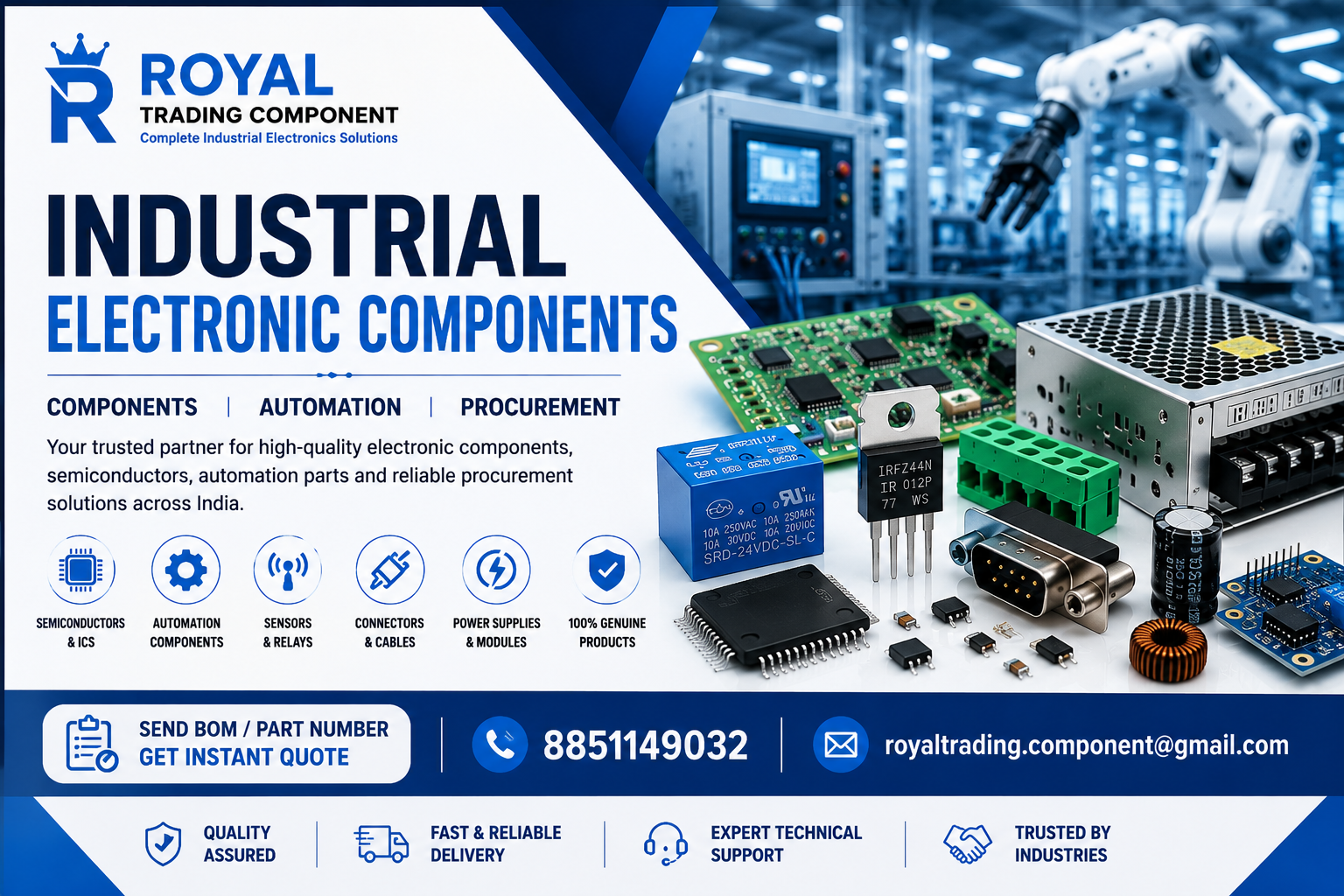 Best Industrial Electronic Components Supplier in India