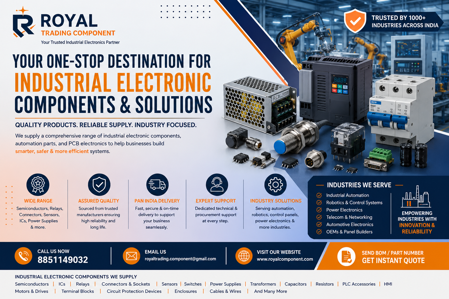 Best Industrial Electronic Components Supplier in India